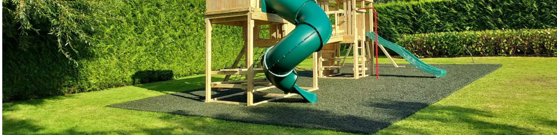 Rubber bonded mulch safer surfacing slider image